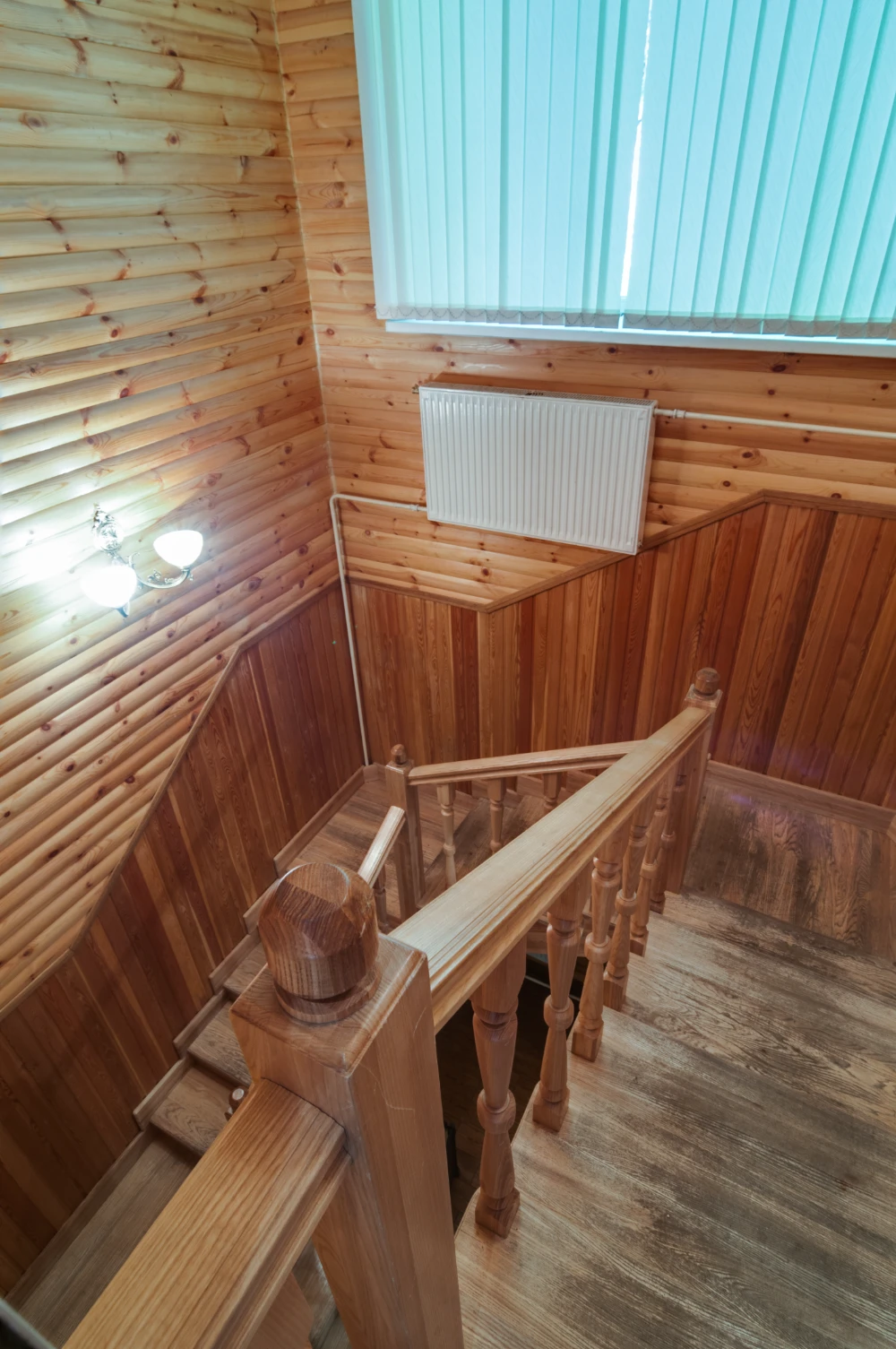 rough carpentry and finish carpentry contractor wood stairwell